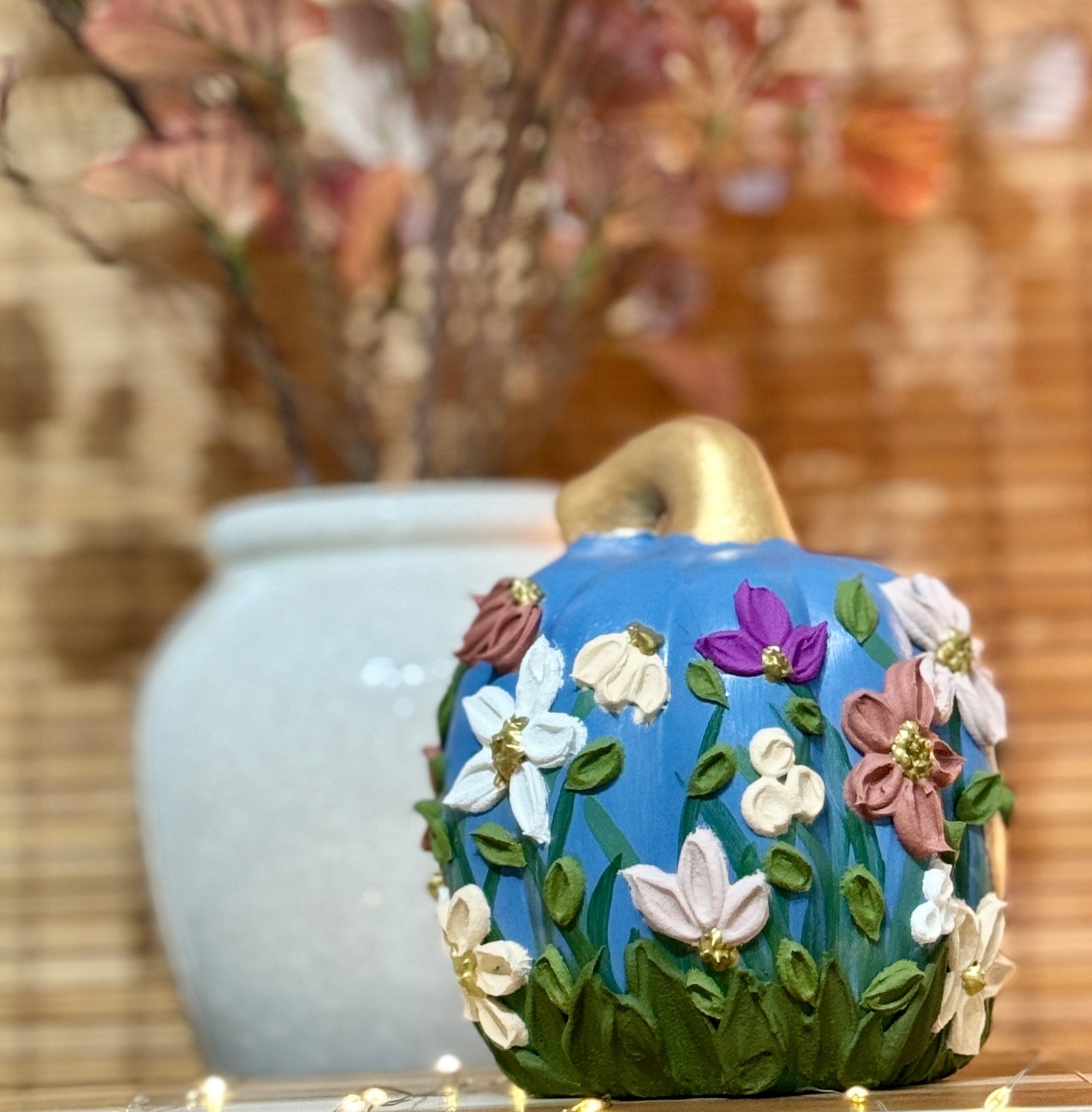 Ceramic Pumpkin XII - Wildflowers