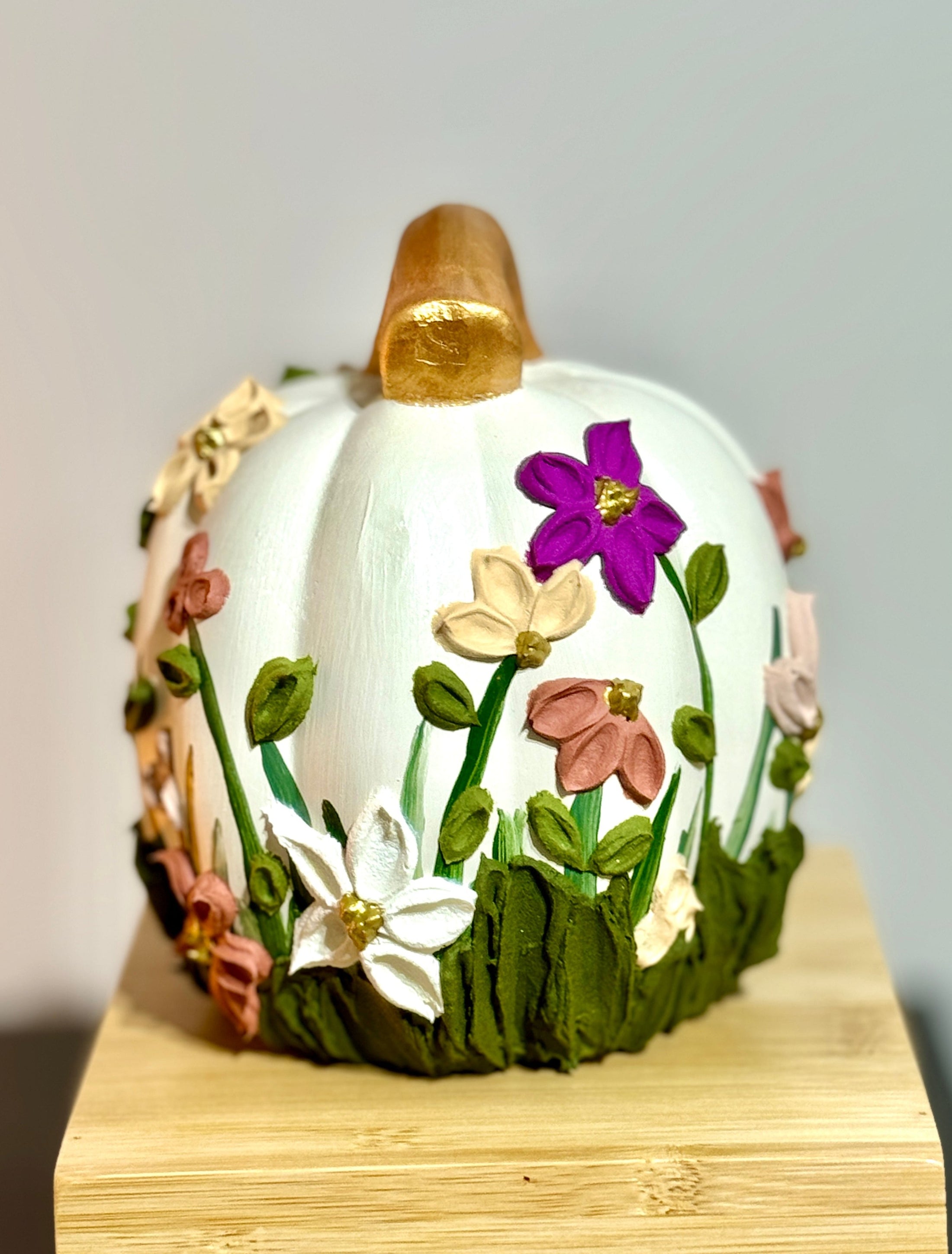 Ceramic Pumpkin XI - Wildflowers