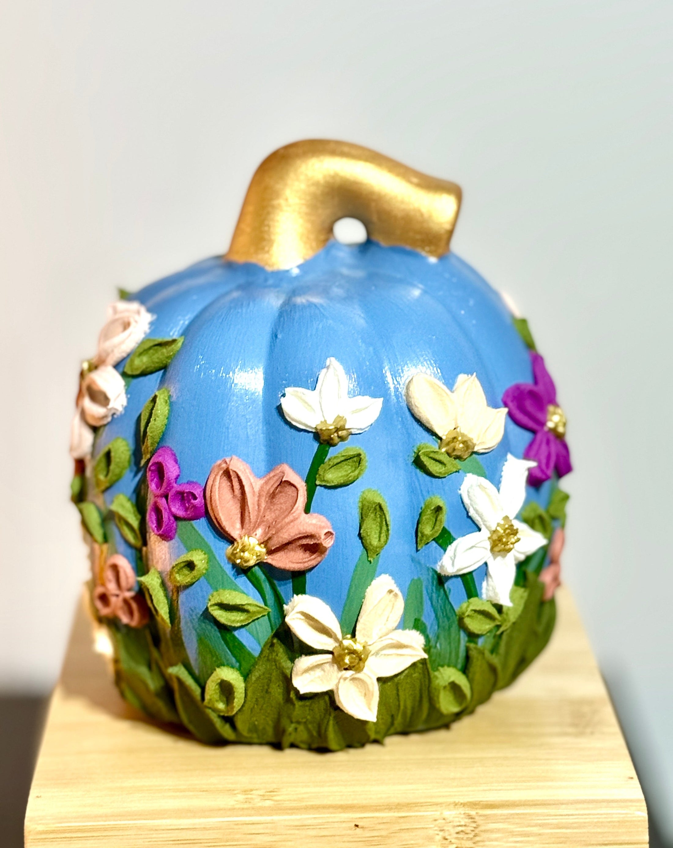 Ceramic Pumpkin XII - Wildflowers