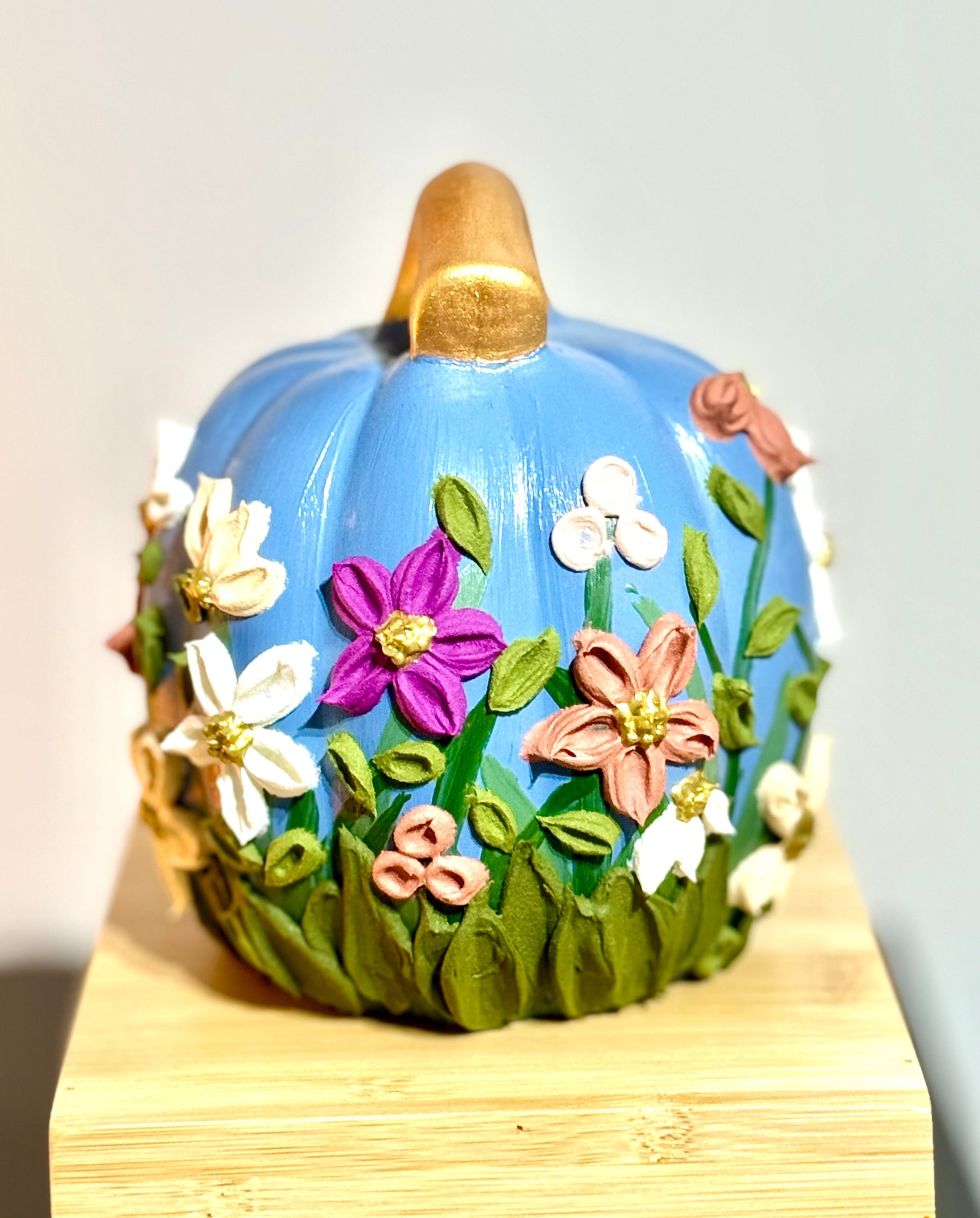 Ceramic Pumpkin XII - Wildflowers